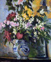 Сезанн Натюрморт Две вазы с цветами 1877г